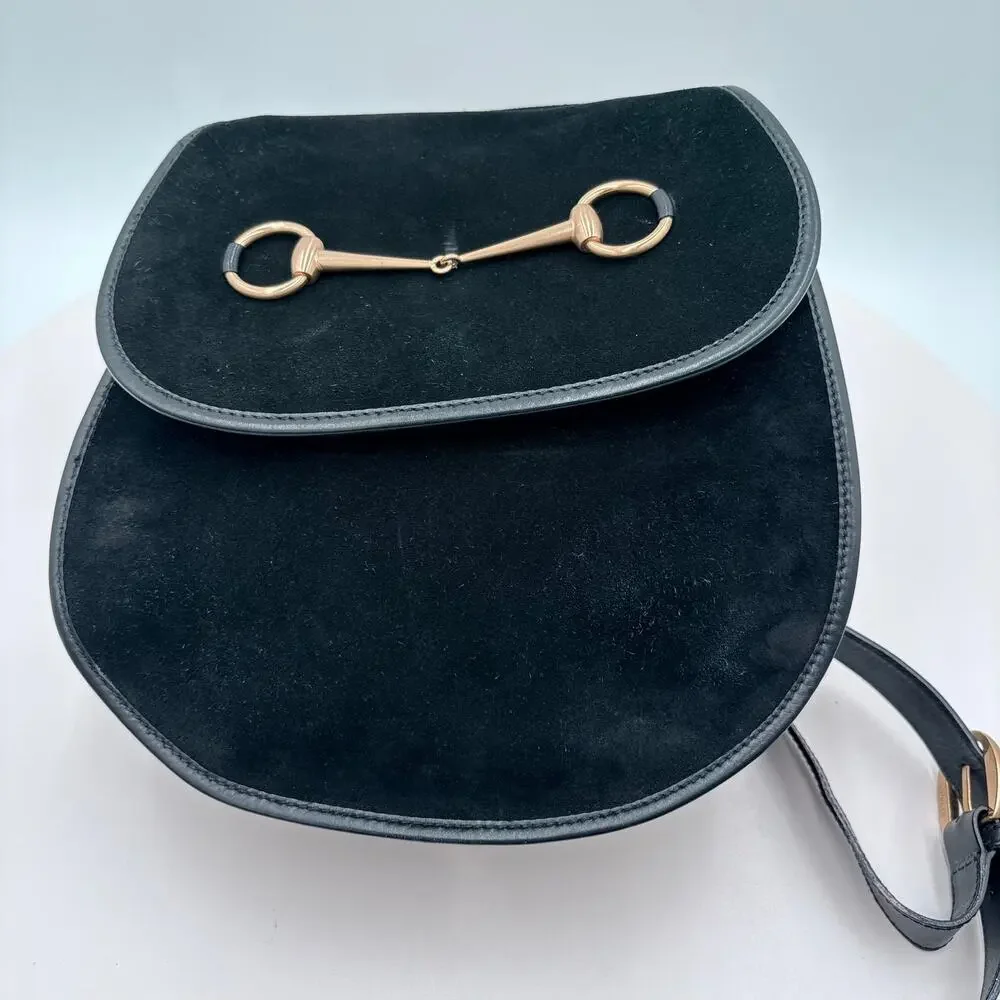 Authenticated Gucci Horsebit Suede Sling Backpack | Italian Luxury Icon